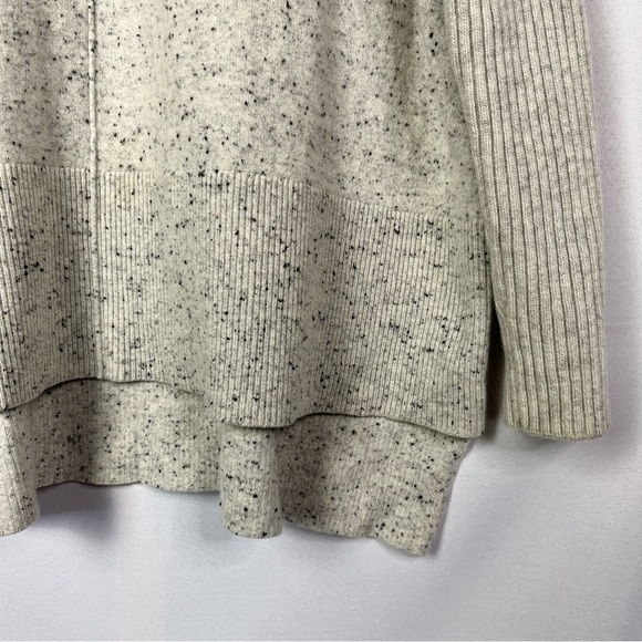 Rag & Bone Beige Cowl Neck Speck Relaxed Fit Cashmere Sweater M - Picture 4 of 5